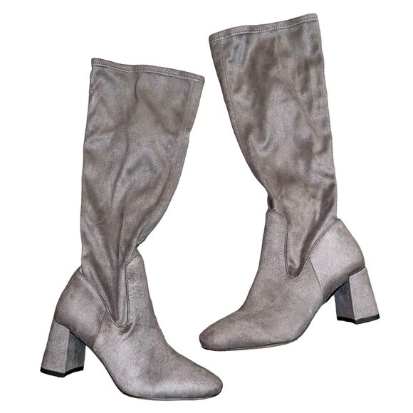 Nordstrom Rack Tall Go-Go Boots Microsuede Retro - Picture 1 of 5
